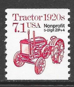 USA 2127a: 7.1c Tractor, Precancel single, MNH, VF