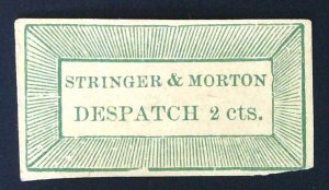 Stringer & Morton's City Despatch - 2c Green - Bogus 1