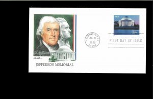 2002 First day Cover Jefferson Memorial Washington DC 