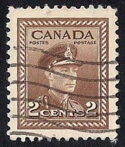 Canada #250 2 cent King George 6 used EGRADED XF 88 XXF