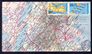 US 1938a Yorktown,Virginia Capes Map U/A FDC