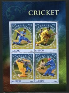 SIERRA LEONE 2016 CRICKET  SHEET MINT NH