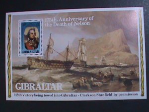 GIBRALTAR 1980 SC#396a 175TH ANNIVERSARY DEATH OF HORATIAO NELSON MINT S/S VF