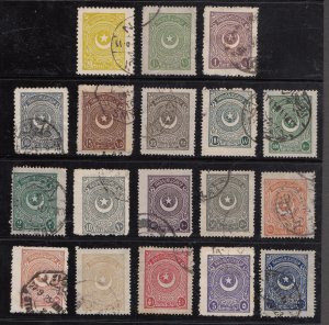 Turkey Scott #605-623 Used