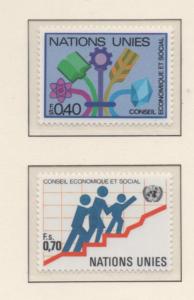 SCOTT#  96-97   singles     MNH   UN  GENEVA   1980