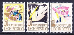 Liechtenstein 1036-38 MNH 1994 Christmas Contemporary art by Anne Frommelt Set