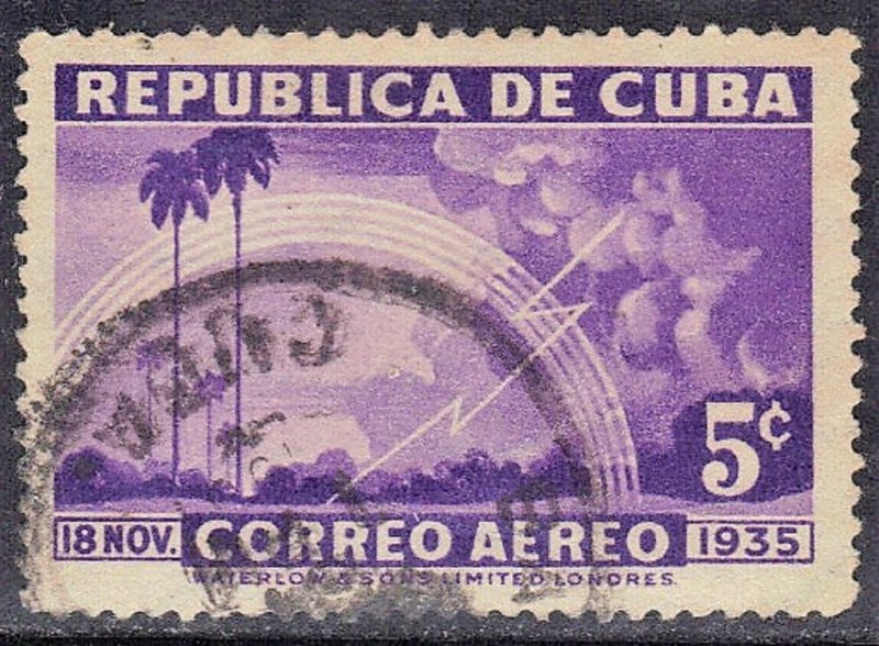 CUBA SC# C22  **USED** 1936  5c   AIRMAIL  SEE SCAN