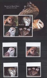 Niuafo'ou Owls/Birds/Chouettes/Lechuzas/Eulen 2012 4v + m...