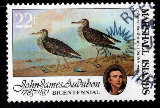 Marshall Islands Scott 64 Used Audubon Bird art stamp