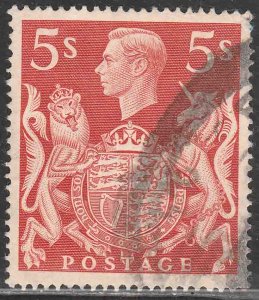 G.B. 250, 5sh King George VI. Used.F-VF.  (55)