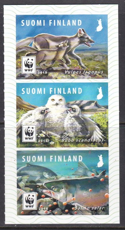 Finland, Fauna, WWF, Birds, Animals, Fishes MNH / 2018