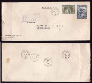 Canada-cover  - id103-#10 OHMS reg'd cover-Ottawa Canada Jul 1 1934-Sc#2...