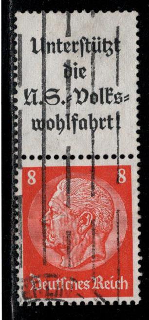Germany Scott # 420, label A8.1, used, se-tenant, Mi# S131