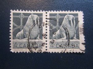 Canada # 335 Pair Wildlife Walrus Nice stamps [ca266]