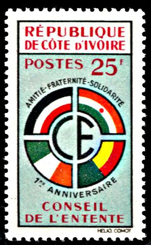 Ivory Coast 181, LH, Council of the Entente