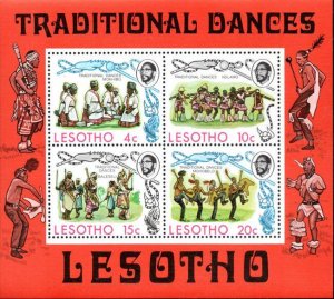 Lesotho - 1975 Traditional Dances MS Used SG MS295