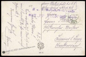 Austria WWI Railway Army Train Bahnhofkommando FP 150 Feldpost G67323