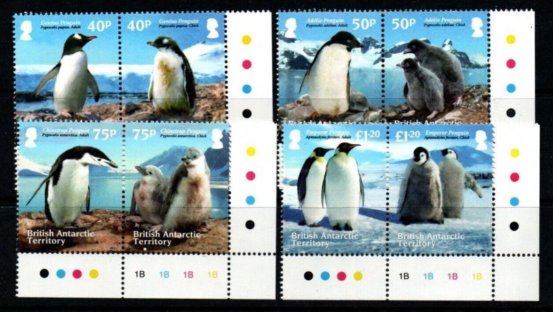 BRITISH ANTARCTIC TERR. SG612/9 2013  PENGUINS MNH