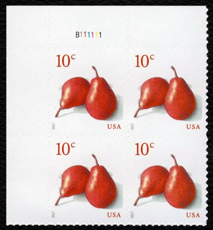 #5178 10c Red Pears, Plate Block [B111111 UL] Mint **ANY 5=FREE SHIPPING**