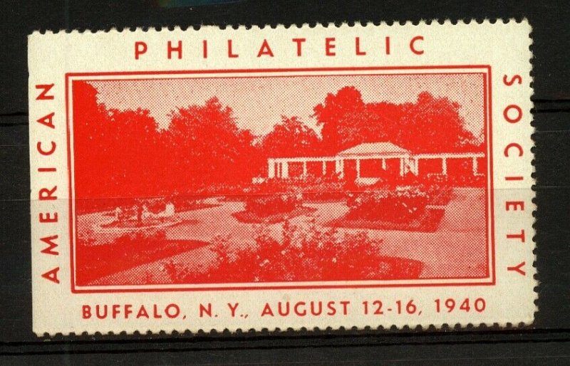 USA 1940 American philatelic Society Buffalo NY Exhibition Label