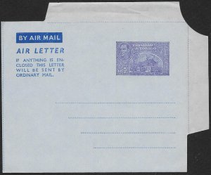 TRINIDAD & TOBAGO Aerogramme 12¢ King & Building Unused c1950