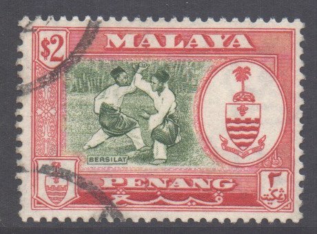 Malaya Penang Scott 65 - SG64, 1960 Elizabeth II $2 used