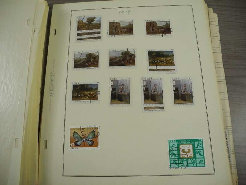 CUBA, 100s & 100s of Stamps mostly hinged on Scott pages