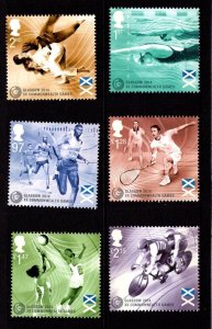 KAPPYSTAMPS GB-19 GB 2014 Commonwealth Games Glasgow complete set MNH