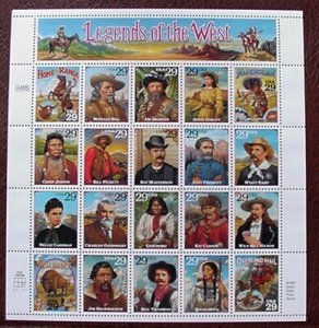 USA 2870, 29c Legends of the West, Recalled Sheet, VF, MNH