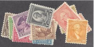 704-715 Mint,OG,H... Complete Set... 1 1/2 & 3-cent are NH... SCV $22.50