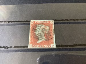 Great Britain Queen Victoria 1841 4 Margins imperforate penny red  Stamp  57061