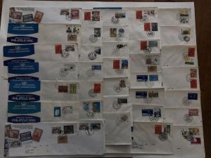 Group of 64 United Nations UNPA mailing first day covers 1970s-1990s [L.431]