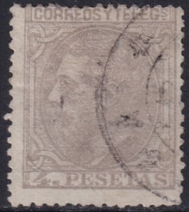 Spain 1879 Sc 250 used Casablanca date cancel signed