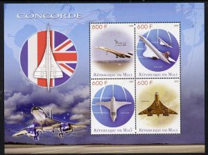 MALI - 2015 - Concorde - Perf 4v Sheet - MNH-Private Issue