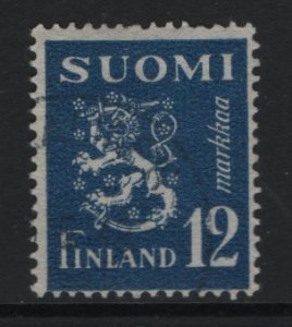 Finland    #262  used  1947   Lion  12m  deep blue