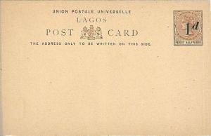 LIONS - POSTAL STATIONERY: LAGOS - HIGGINGS & GAGE #4