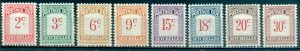 Seychelles #J1-J8  Mint  Scott $18.60