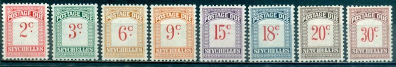 Seychelles #J1-J8  Mint  Scott $18.60