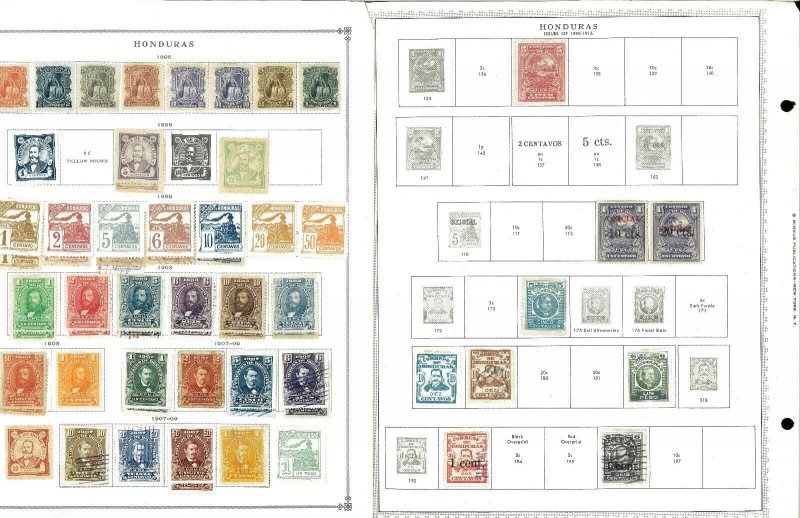 Honduras 1865-1950 M & U. Much Duplication .Hinged on pages & on Stock Sheets.