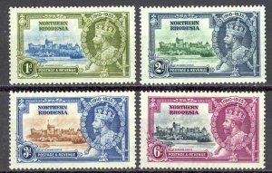 Northern Rhodesia Sc# 18-21 MH 1935 Silver Jubilee Issue