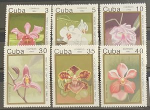 CUBA 1992 ORCHIDS SET SG3728/3733 UNMOUNTED MINT