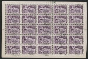 SWITZERLAND 10 FRANCS JUNGFRAU FULL SHEET USED!