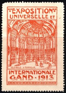 1913 Belgium Poster Stamp International Universal Exhibition Gand Unused