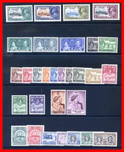 Turks & Caicos 1935-1948, #71-89 & #92-100