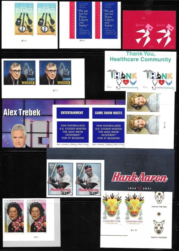 COMPLETE IMPERFORATE 2024 Commemorative DELUXE (NO Die-Cut) Issues-Horiz. Pairs