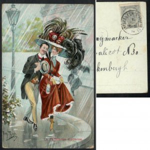 Arthur Thiele postcard send from Belgium 1909 - Le Paraverse moderne HAT