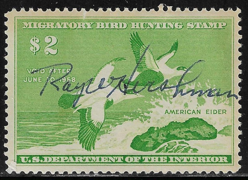 Scott # RW24  Lot E389  $2.00 Migratory Bird Hunting Stamp  Used