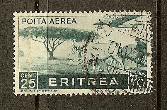 Eritrea, Scott #C7, 25c Plowing, Used