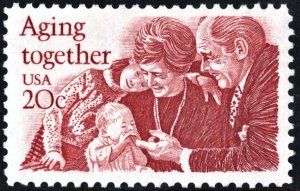 SC#2011 20¢ Aging Together Single (1982) MNH