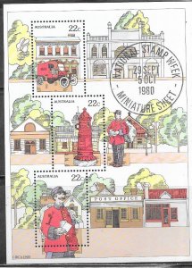 Australia #755a   $022  Postal Service Miniture sheet  (MNH) $1.50